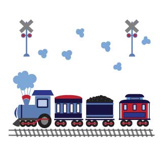 Personalized Train Espresso Two Step Stool - MyBambino.com
