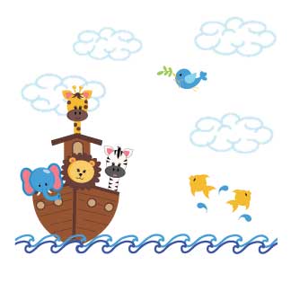 White Toy Box Bench - Noahs Ark - MyBambino.com