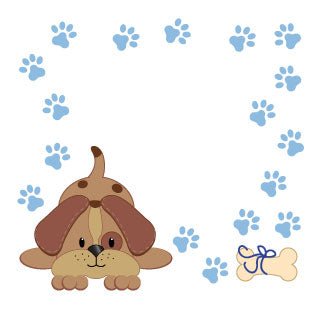 White Toy Box Bench - Blue Puppy - MyBambino.com