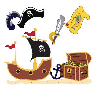 White Toy Box Bench - Pirate - MyBambino.com