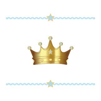White Toy Box Bench - Prince Crown Blue - MyBambino.com