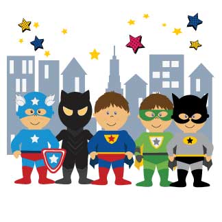 Personalized Blue Piggy Bank - Superhero - MyBambino.com