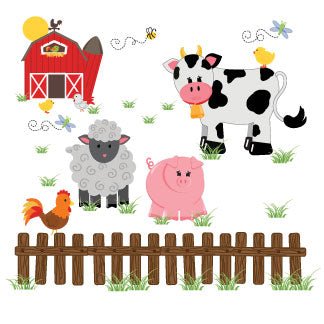 Personalized Barnyard Natural Wood Book Caddy - MyBambino.com