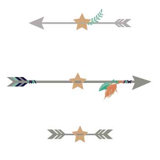 Wood Circle Sign - Tribal Arrow Boy - MyBambino.com