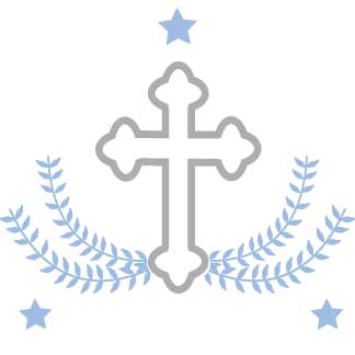 Wood Storage Stool - Blue Cross - MyBambino.com