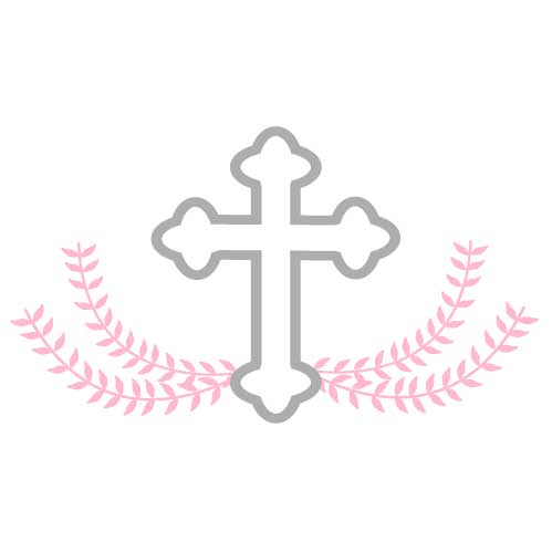 White Bookends - Pink Cross - MyBambino.com