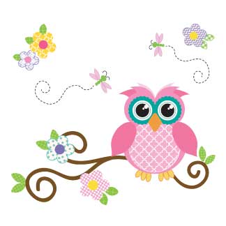 Personalized Calico Owl Espresso Two Step Stool - MyBambino.com