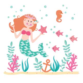 White Circle Sign - Little Mermaid - MyBambino.com