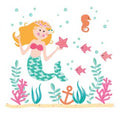 White Circle Sign - Blonde Little Mermaid - MyBambino.com
