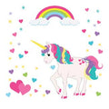 Personalized Unicorn and Rainbow Book Caddy - natural wood - MyBambino.com