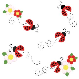 Red Ladybug Natural Spindle Rocking Chair - MyBambino.com