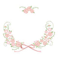 Blush Floral Garland Door Hanger - MyBambino.com