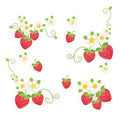 White Toy Box Bench - Strawberries - MyBambino.com