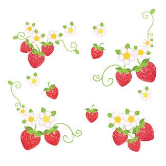 White Toy Box Bench - Strawberries - MyBambino.com