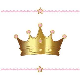 White Toy Box Bench - Pink Princess Crown - MyBambino.com