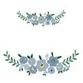White Circle Sign - Blue Floral - MyBambino.com
