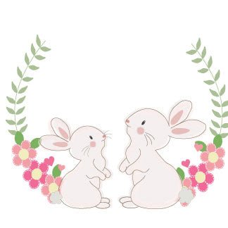 Personalized Floral Bunny White Flip Stool - MyBambino.com