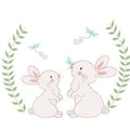 Natural Wood Circle Sign - Classic Bunny - MyBambino.com