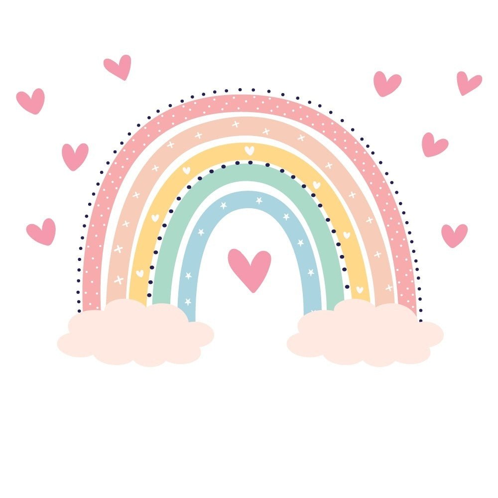 Personalized Boho Rainbow Baby Bib - MyBambino.com