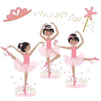 Personalized Black Hair Ballerina Child's Espresso Flip Stool - MyBambino.com
