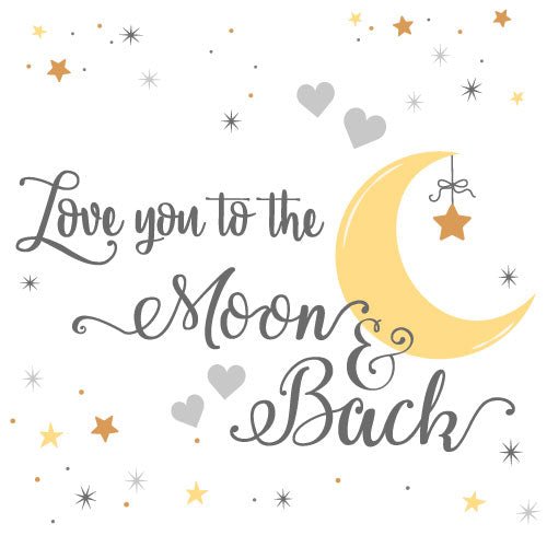 Personalized Love You to the Moon and Back White Toy Box Bench - MyBambino.com