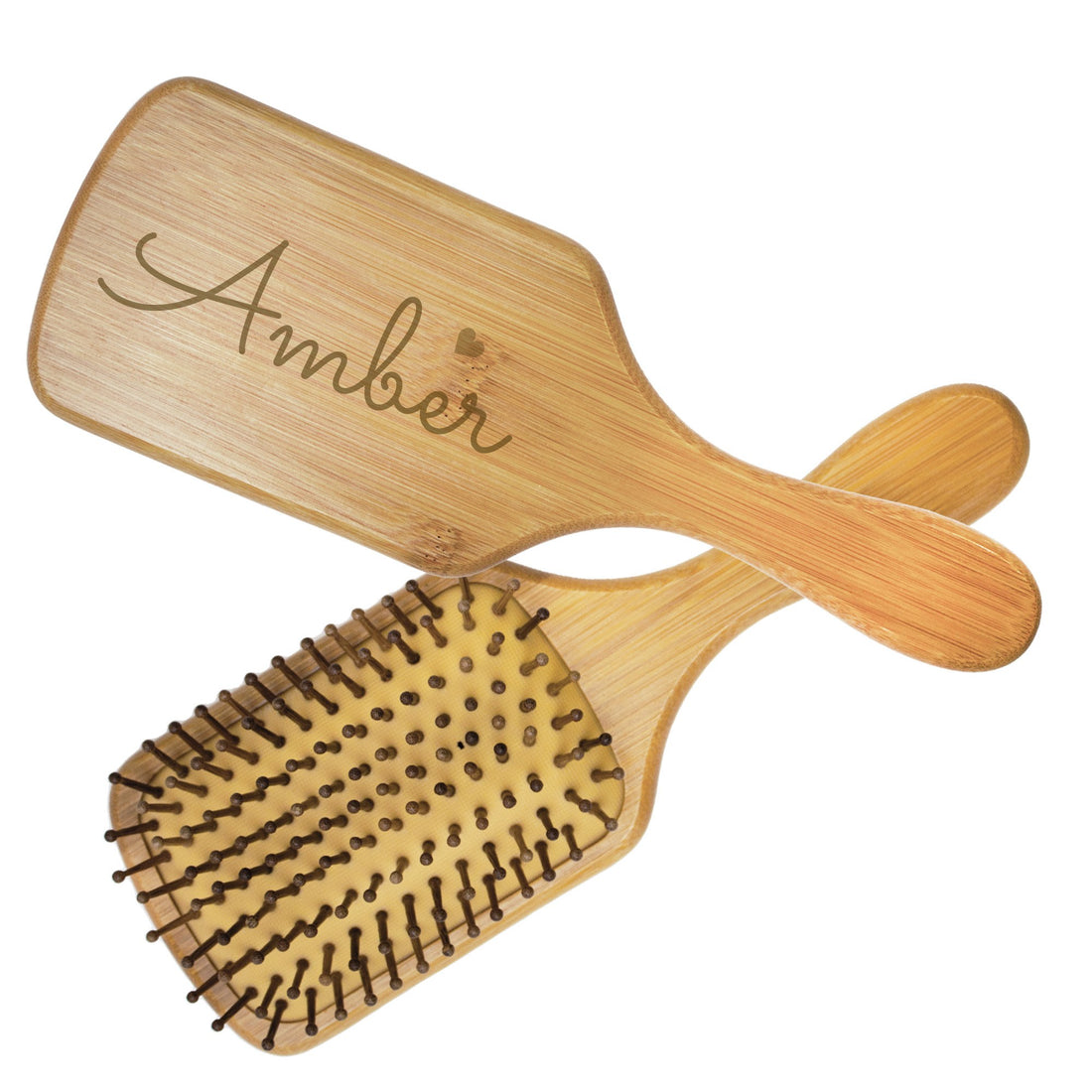 Custom Wood Engraved Hair Brush - MyBambino.com
