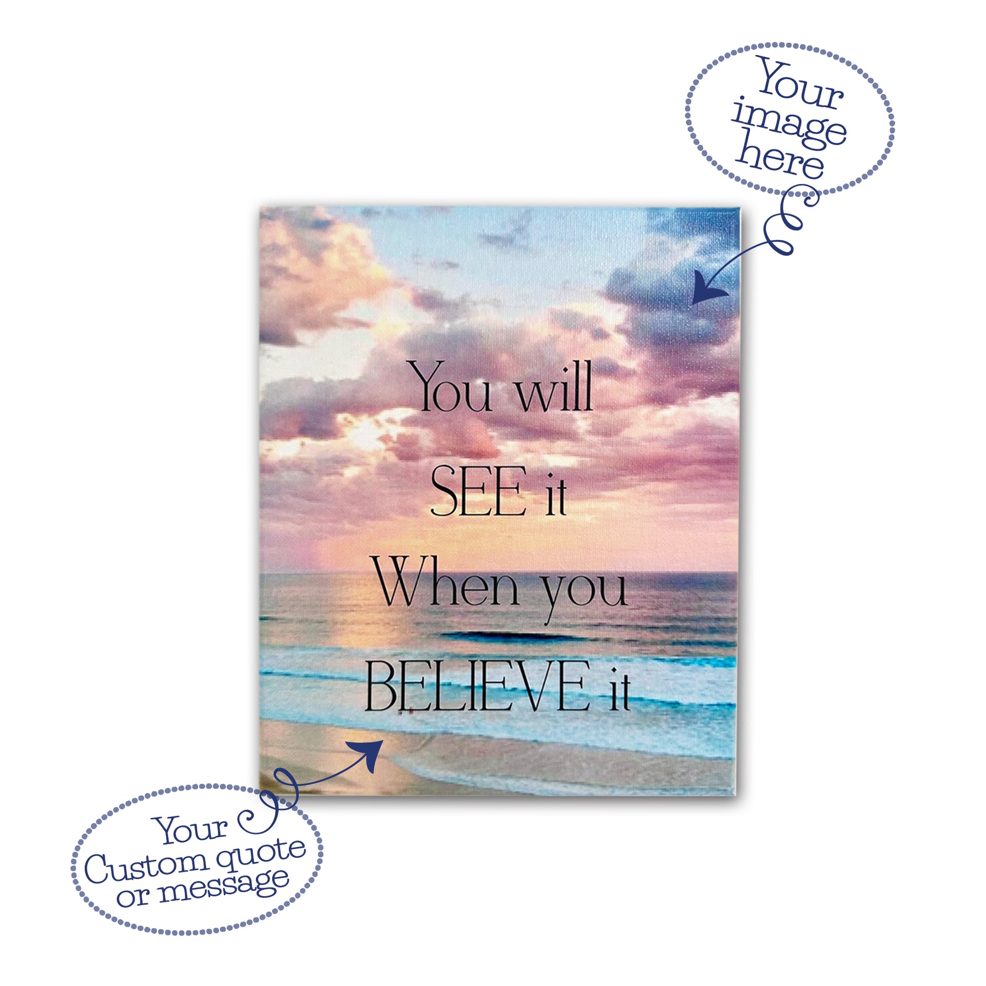 Custom Photo Canvas - 8x10 Photo - Vertical - MyBambino.com