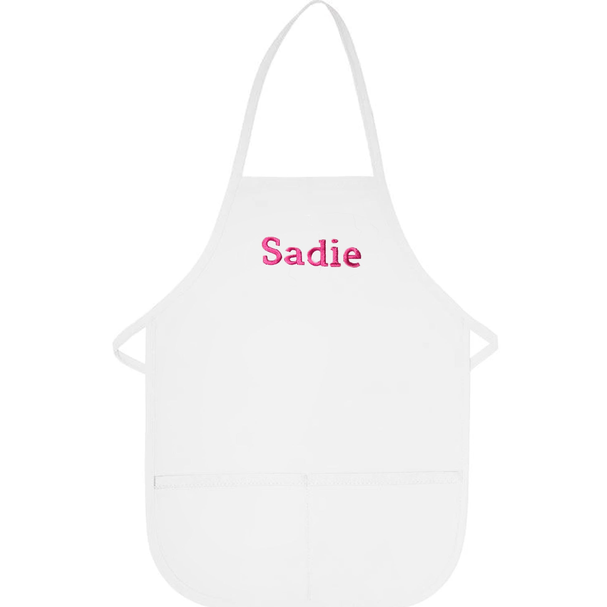 Child's Embroidered White Apron - MyBambino.com