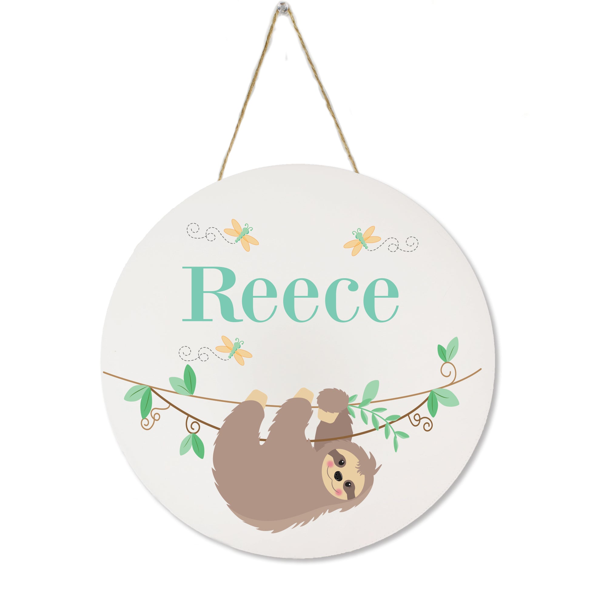 White Circle Sign - Sloth - MyBambino.com