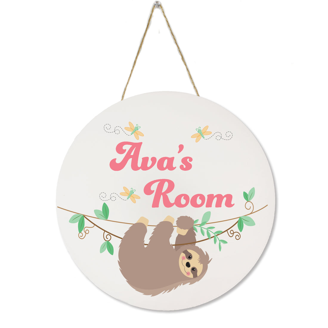 White Circle Sign - Sloth - MyBambino.com