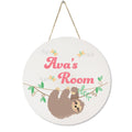 White Circle Sign - Sloth - MyBambino.com