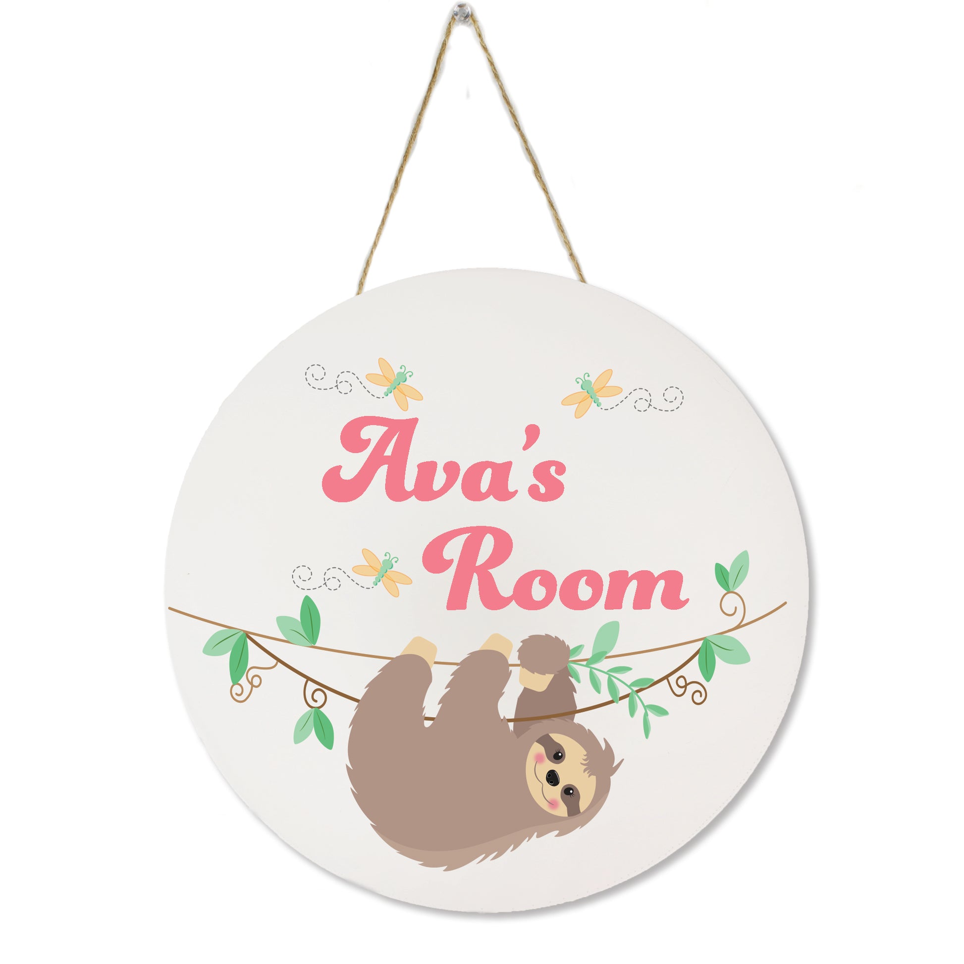 White Circle Sign - Sloth - MyBambino.com