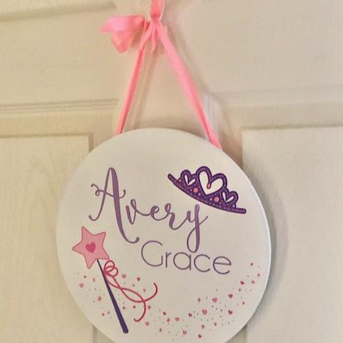 Personalized Circle Wall Door Sign 2.0 - MyBambino.com