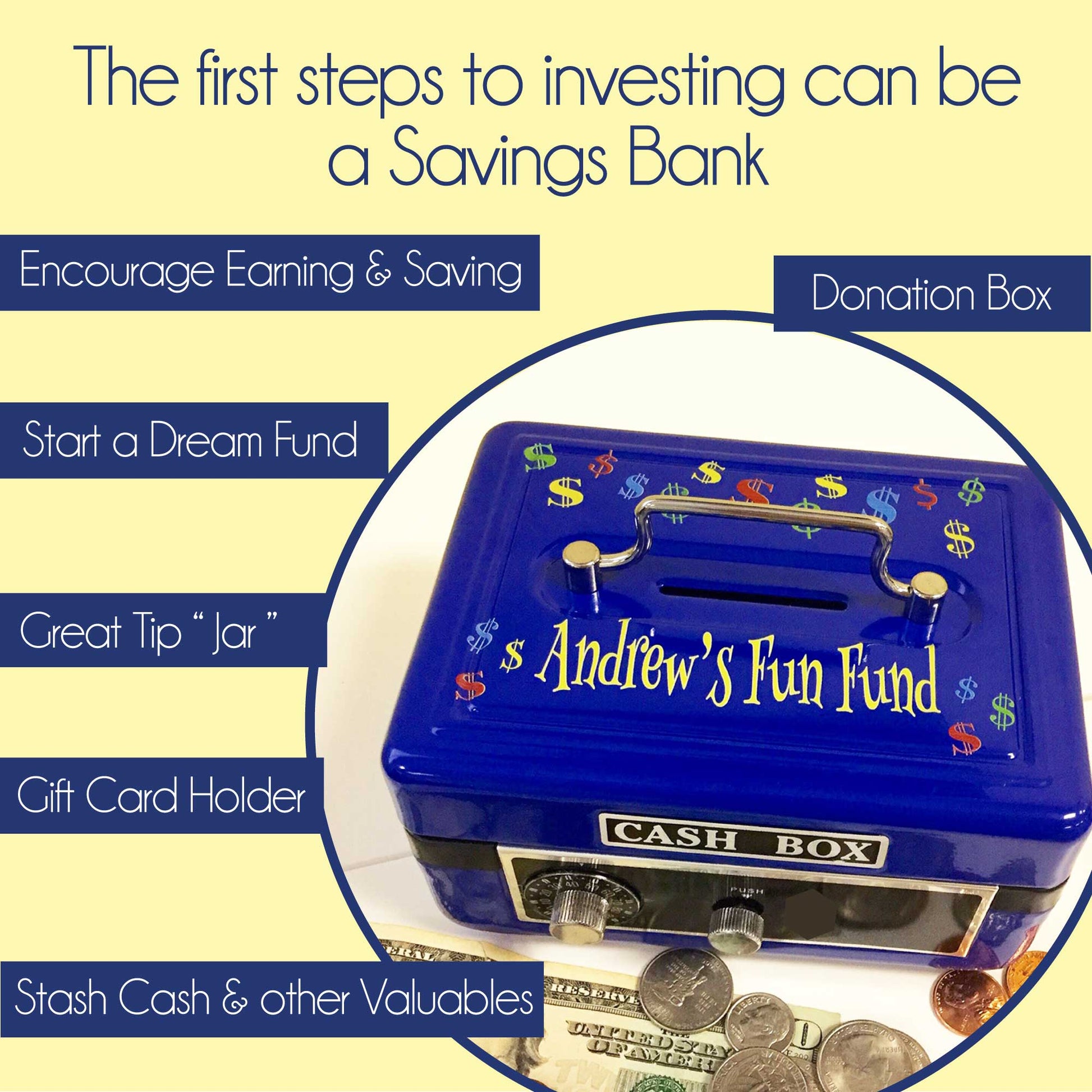 Personalized Cash Box 2.0 - MyBambino.com