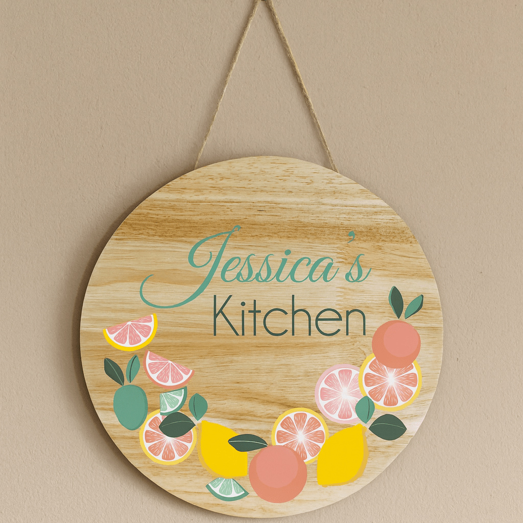 Natural Circle Sign - Lemon Citrus - MyBambino.com