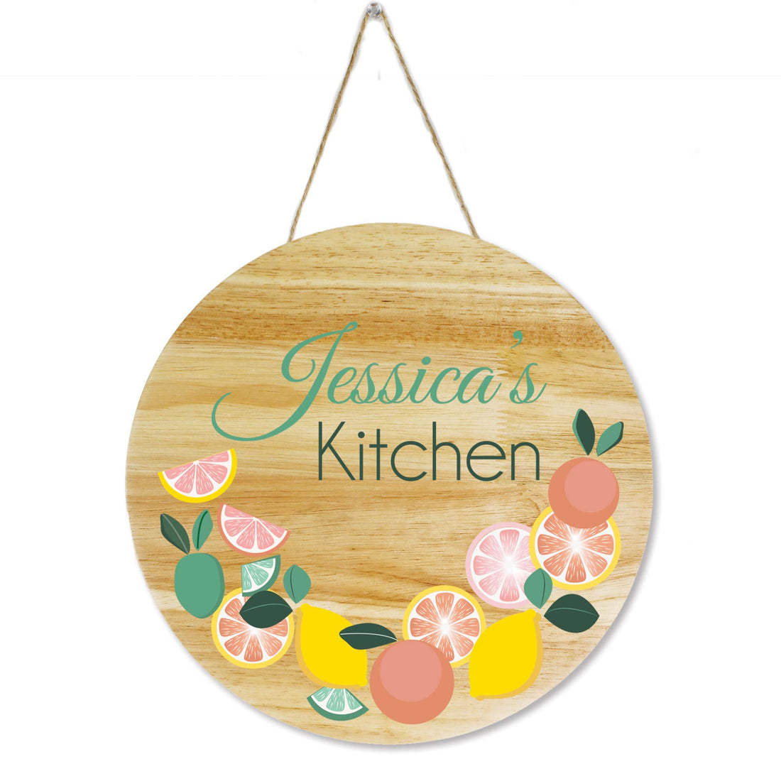 Natural Circle Sign - Lemon Citrus - MyBambino.com