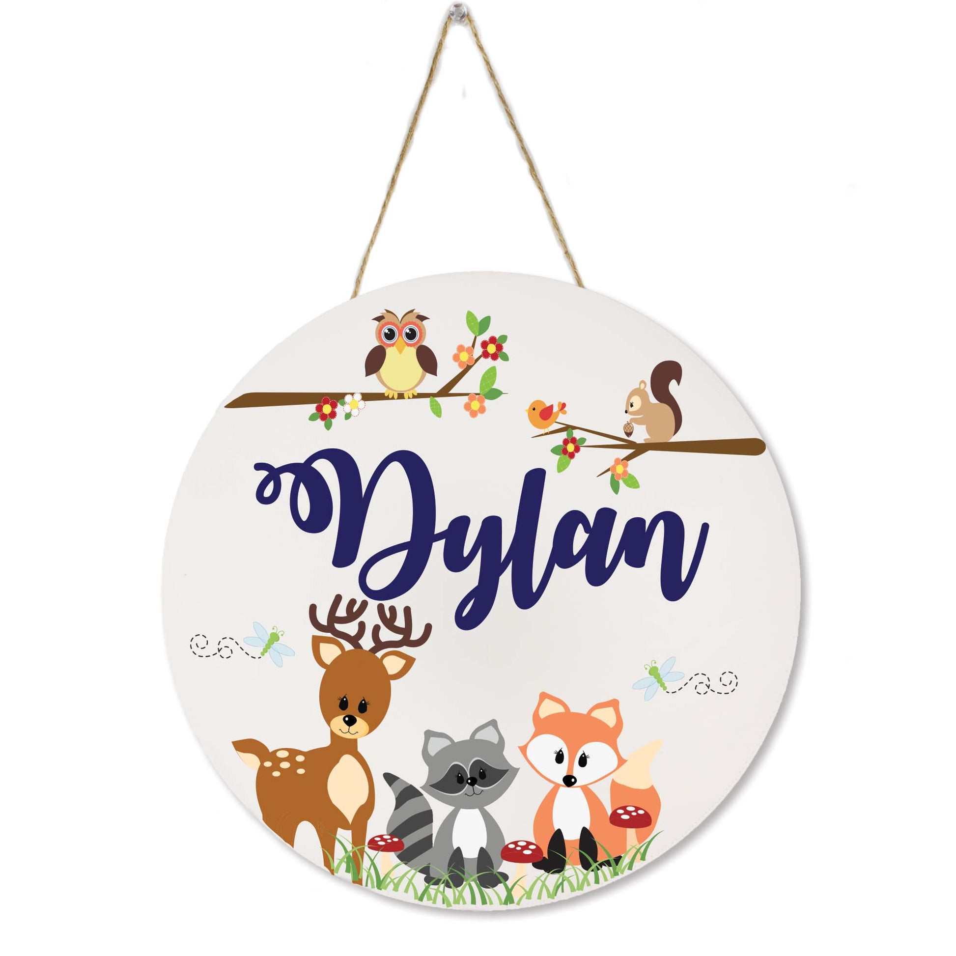 Personalized Circle Wall Door Sign 2.0 - MyBambino.com