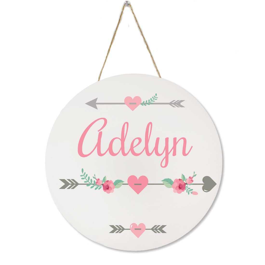 Personalized Circle Wall Door Sign 2.0 - MyBambino.com