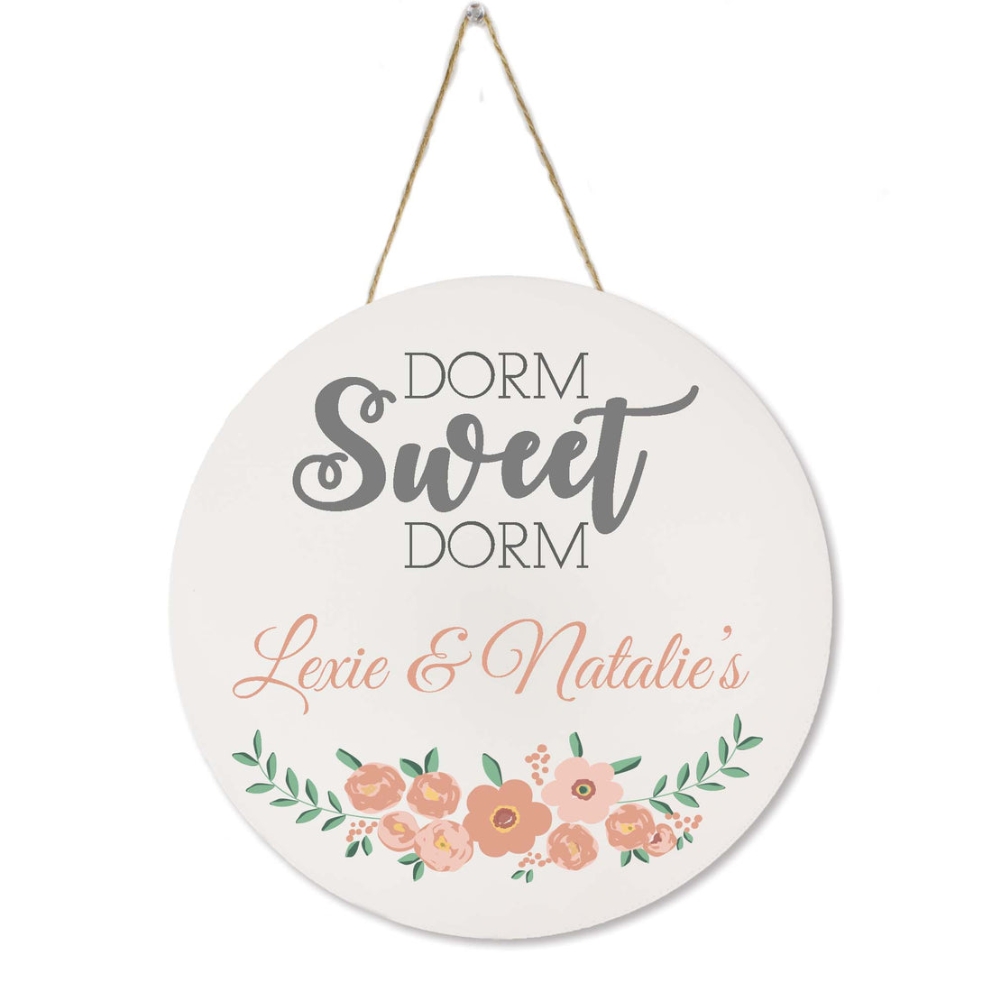 White Dorm Sign - Blush Floral - MyBambino.com