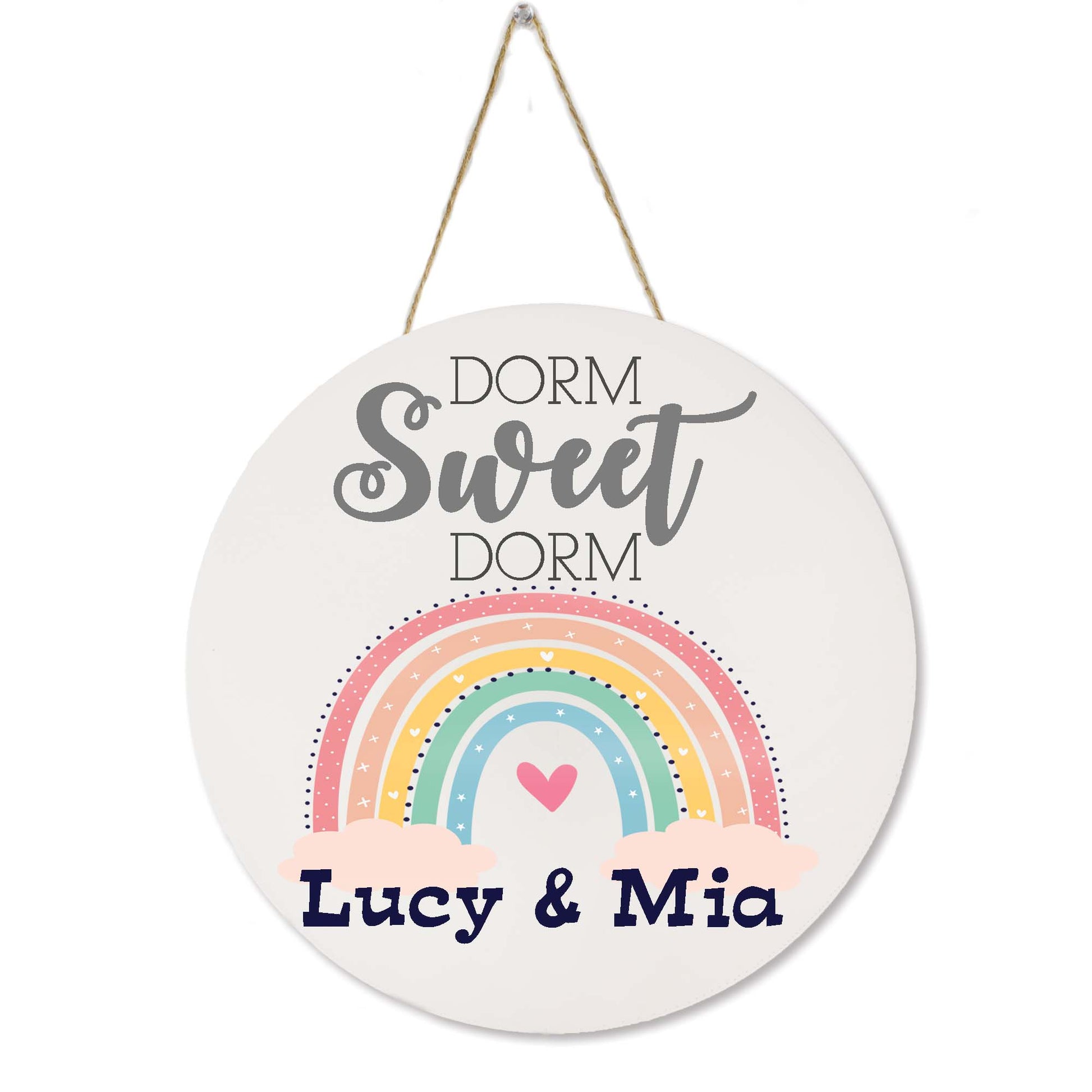 White Circle Sign - Dorm Sweet Dorm - Boho Rainbow - MyBambino.com