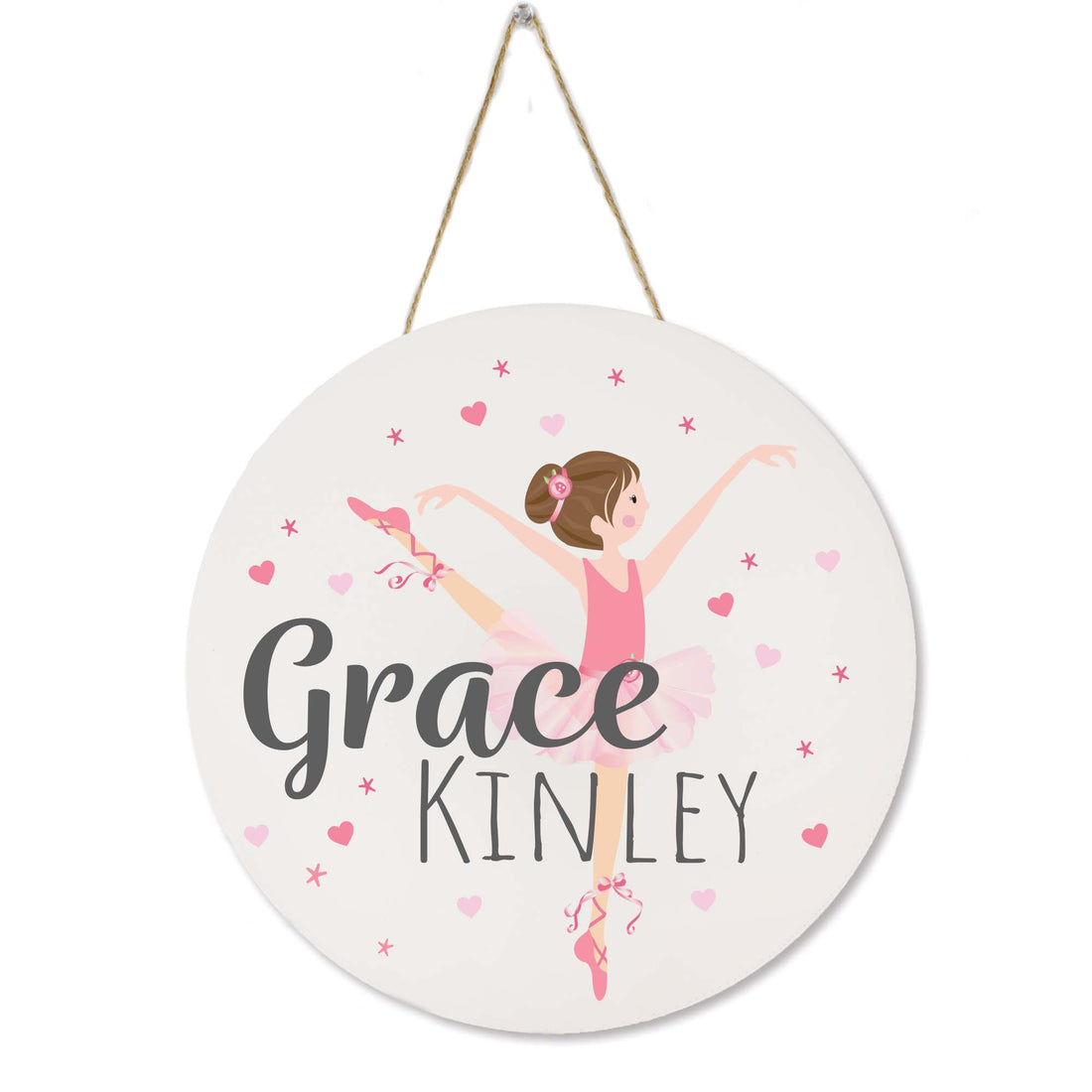 personalized ballerina door sign for girl