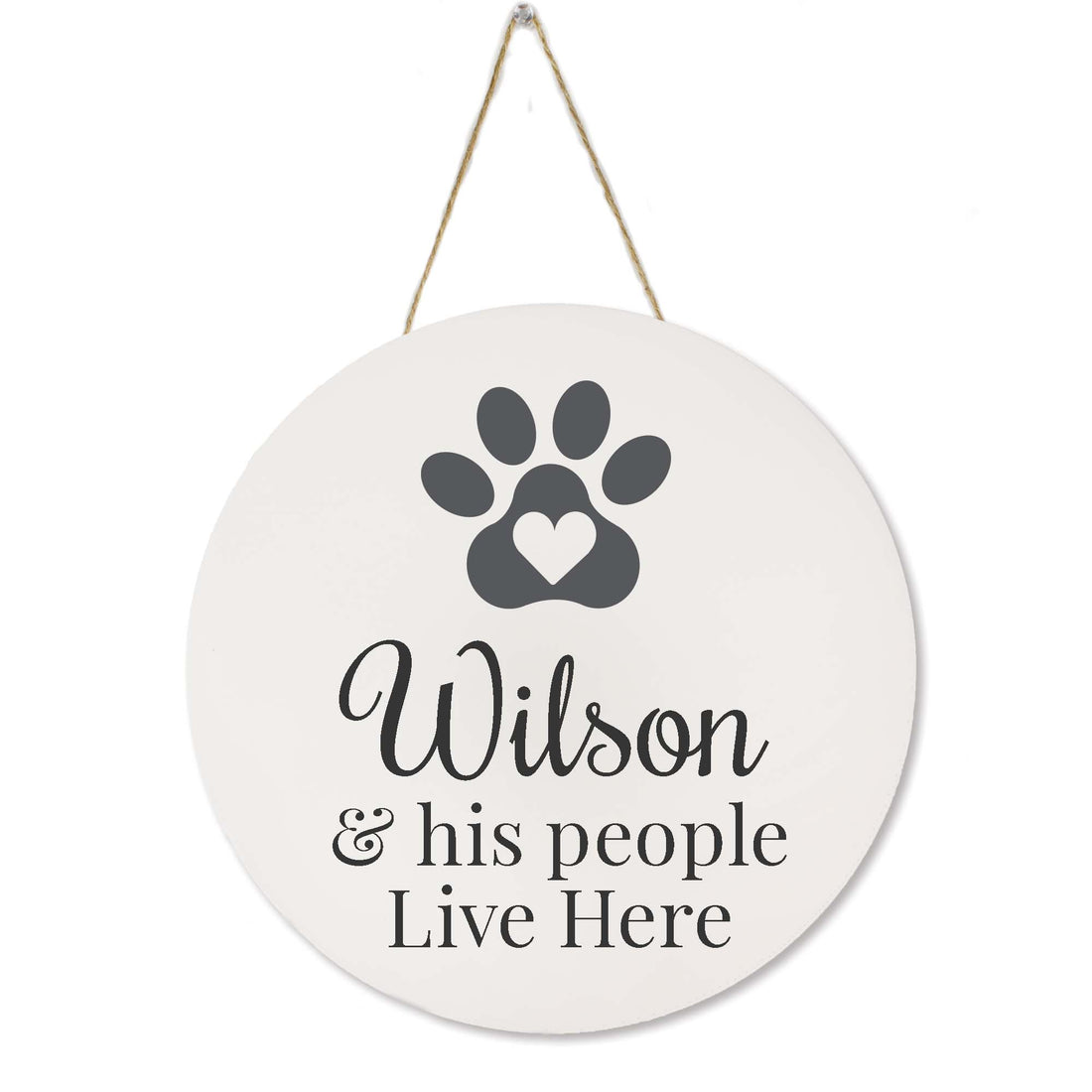 White Circle Sign - Paw - Print - Heart - MyBambino.com