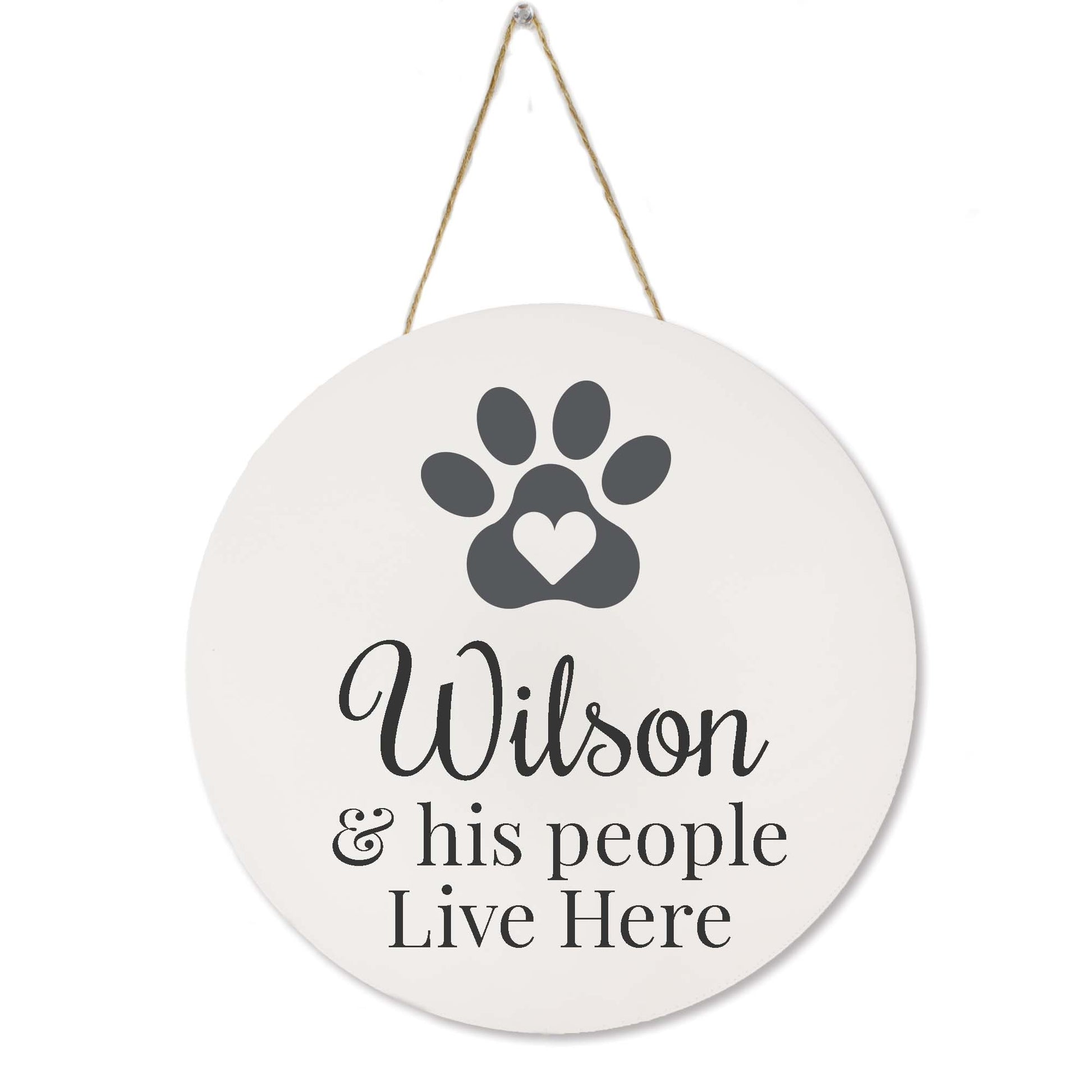 White Circle Sign - Paw - Print - Heart - MyBambino.com