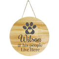 Natural Circle Sign - Paw - Print - Heart - MyBambino.com