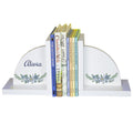 White Bookends - Blue Spring Floral - MyBambino.com