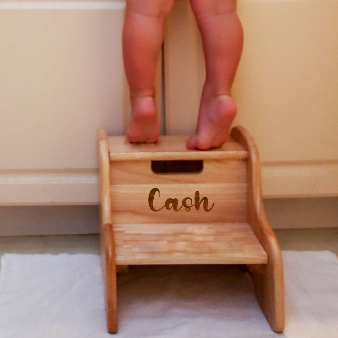 Engraved Child's Two Step Stool 2.0 - MyBambino.com