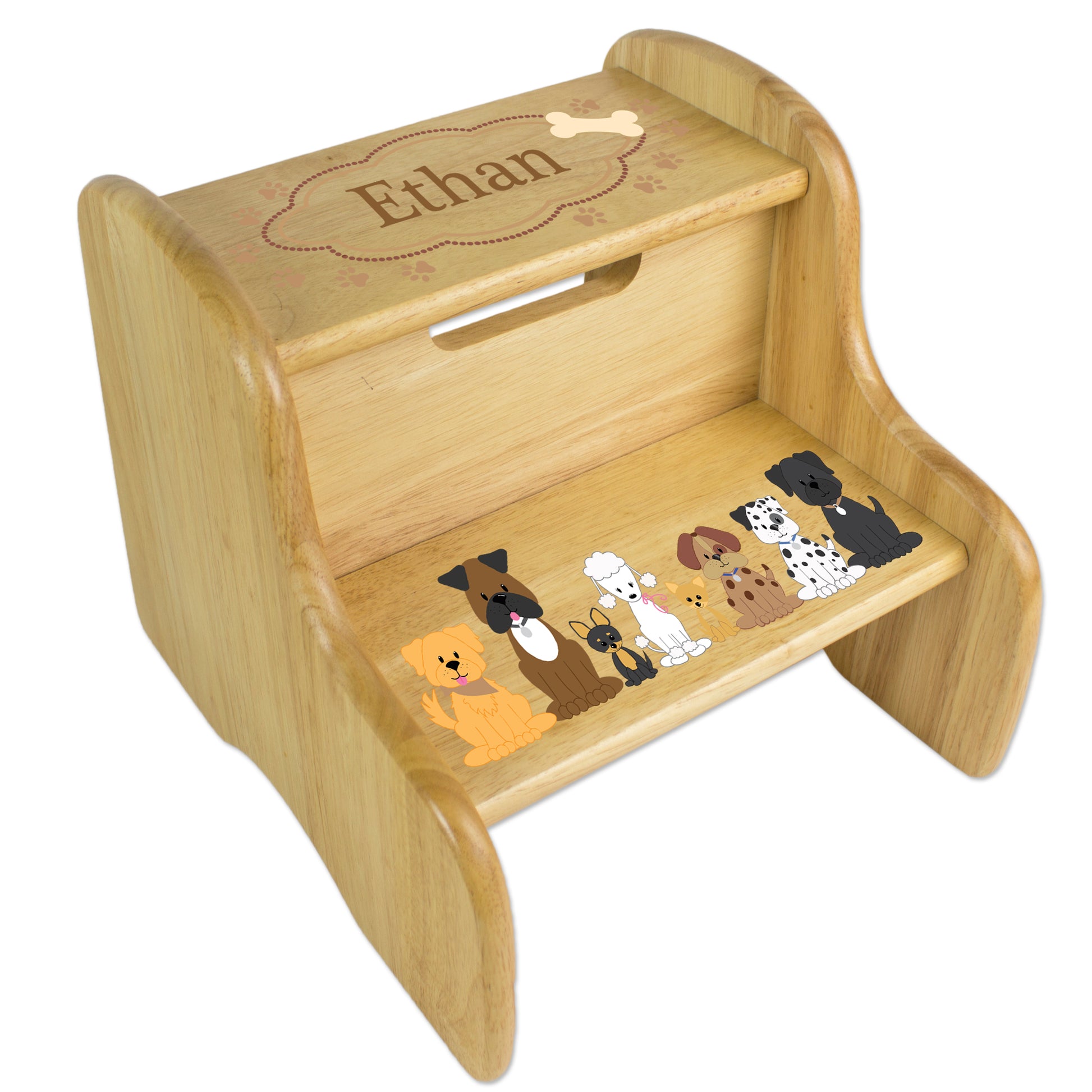 Personalized Two Step Stool – Pet Breed Design - MyBambino.com