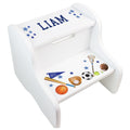 Personalized Sports White Two Step Stool - MyBambino.com