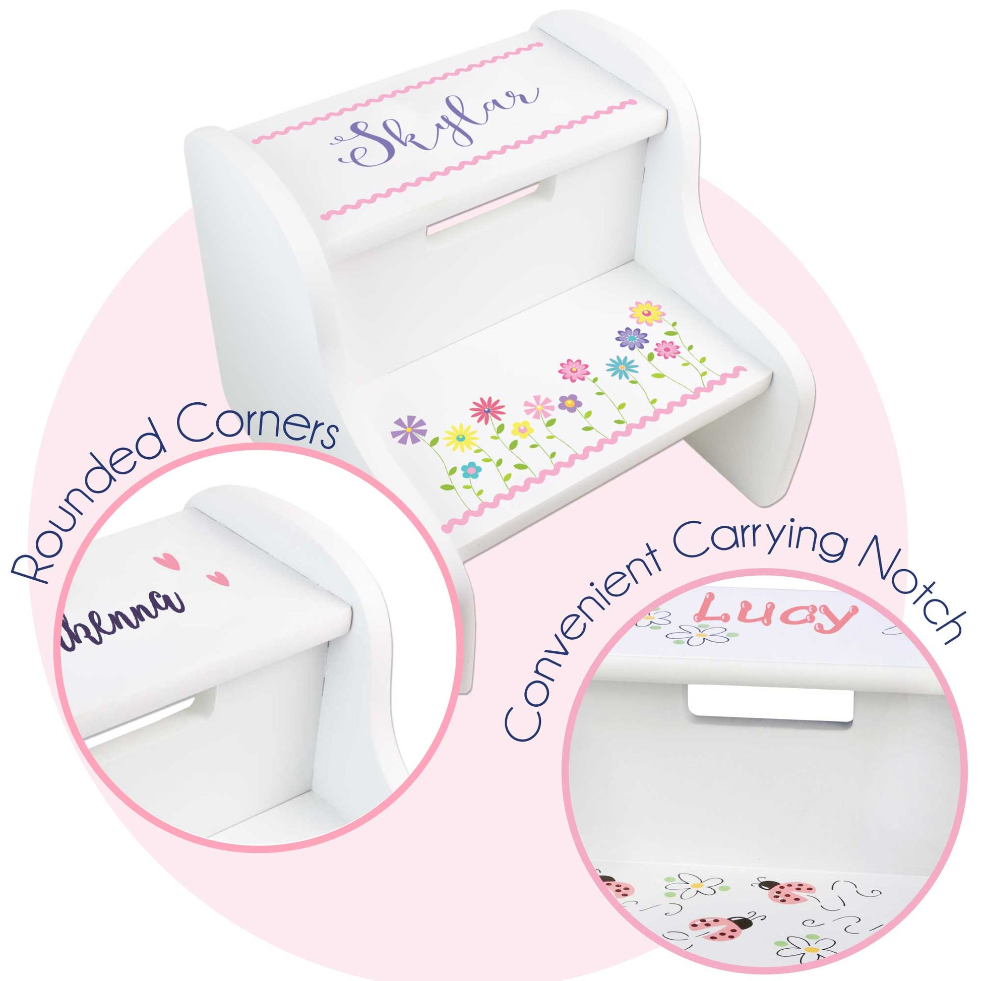 Personalized Child's Two Step Stool 2.0 - MyBambino.com