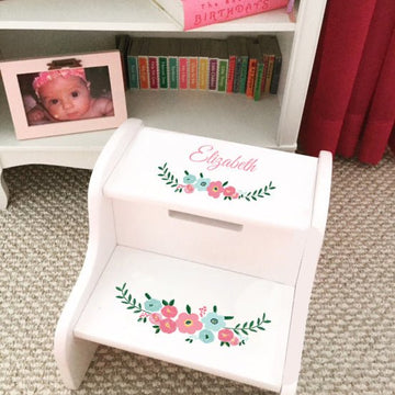 Personalized Child's Two Step Stool 2.0 - MyBambino.com